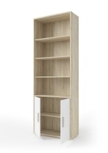 Aktenregal >Clermont< (BxHxT: 79,1x221,2x35 cm) in Sonoma/Eiche mit Absatz weiß