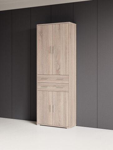 Aktenschrank >Clermont< (BxHxT: 79,1x221,2x35 cm) in Sonoma/Eiche