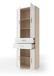Aktenschrank >Clermont< (BxHxT: 79,1x221,2x35 cm) Sonoma/Eiche mit Absatz weiß