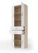 Aktenschrank >Clermont< (BxHxT: 79,1x221,2x35 cm) Sonoma/Eiche mit Absatz weiß
