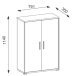 Aktenschrank >Clermont< (BxHxT: 79,1x114x35 cm) in weiß - 79,1x114x35cm (BxHxT)