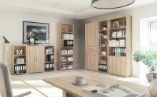 Aktenschrank >Clermont< (BxHxT: 79,1x114x35 cm) in Sonoma/Eiche