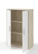 Aktenschrank >Clermont< (BxHxT: 79,1x114x35 cm) in Sonoma/Eiche mit Absatz weiß