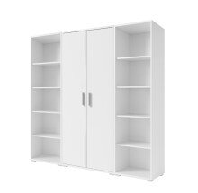 Aktenschrank >Clermont< (BxHxT: 79,1x186x35 cm) in weiß - 79,1x186x35cm (BxHxT)