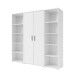 Aktenschrank >Clermont< (BxHxT: 79,1x186x35 cm) in weiß - 79,1x186x35cm (BxHxT)