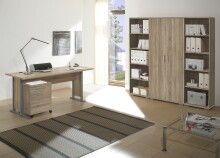 Aktenschrank >Clermont< (BxHxT: 79,1x186x35 cm) in Sonoma/Eiche