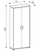 Aktenschrank >Clermont< (BxHxT: 79,1x186x35 cm) in...