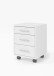 Rollcontainer >Clermont< (BxHxT: 40x56x40 cm) in weiß - 40x56x40cm (BxHxT)