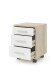 Rollcontainer >Clermont< (BxHxT: 40x56x40 cm) in Sonoma/Eiche - 40x56x40 (BxHxT)