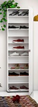 Schuhschrank >SPAZIO< (BxHxT: 60,2x200x18,6 cm) in weiß - 60,2x200x18,6 (BxHxT)