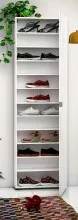 Schuhschrank >SPAZIO< (BxHxT: 60,2x200x18,6 cm) in weiß - 60,2x200x18,6 (BxHxT)
