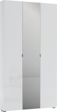 Schuhschrank >SPAZIO< (BxHxT: 110,2x200x18,6 cm) in weiß aus Holzwerkstoff