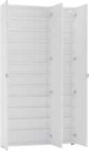 Schuhschrank >SPAZIO< (BxHxT: 110,2x200x18,6 cm) in weiß aus Holzwerkstoff