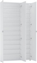 Schuhschrank >SPAZIO< (BxHxT: 110,2x200x18,6 cm) in weiß aus Holzwerkstoff