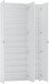 Schuhschrank >SPAZIO< (BxHxT: 110,2x200x18,6 cm) in weiß aus Holzwerkstoff