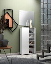 Schuhschrank >SPAZIO< (BxHxT: 73,4x115x18,6 cm) in weiß - 73,4x115x18,6 (BxHxT)