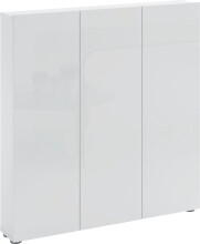 Schuhschrank >SPAZIO< (BxHxT: 110,2x115x18,6 cm) in weiß aus Holzwerkstoff