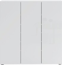 Schuhschrank >SPAZIO< (BxHxT: 110,2x115x18,6 cm) in weiß aus Holzwerkstoff