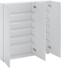 Schuhschrank >SPAZIO< (BxHxT: 110,2x115x18,6 cm) in weiß aus Holzwerkstoff