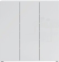 Schuhschrank >SPAZIO< (BxHxT: 110,2x115x18,6 cm) in weiß aus Holzwerkstoff