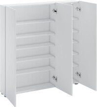 Schuhschrank >SPAZIO< (BxHxT: 110,2x115x18,6 cm) in weiß aus Holzwerkstoff
