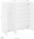 Schuhschrank >SPAZIO< (BxHxT: 110,2x115x18,6 cm) in weiß aus Holzwerkstoff