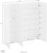 Schuhschrank >SPAZIO< (BxHxT: 110,2x115x18,6 cm) in weiß aus Holzwerkstoff
