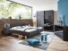 Schwebetürenschrank >BARCELONA< (BxH: 225x208 cm) in GRPAHIT + GLAS SCHWARZ