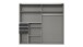 Schwebetürenschrank >BARCELONA< (BxH: 225x208 cm) in GRPAHIT + GLAS SCHWARZ