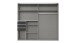 Schwebetürenschrank >BARCELONA< (BxH: 225x208 cm) in GRPAHIT + GLAS SCHWARZ
