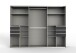 Schwebetürenschrank >BARCELONA< (BxH: 270x208 cm) in GRPAHIT + GLAS SCHWARZ