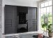 Schwebetürenschrank >BARCELONA< (BxH: 270x208 cm) in GRPAHIT + GLAS SCHWARZ