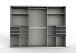 Schwebetürenschrank >BARCELONA< (BxH: 270x208 cm) in GRPAHIT + GLAS SCHWARZ