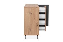 Kommode >Medan< (BxHxT: 118x85x45 cm) in Artisan Oak / Anthrazit