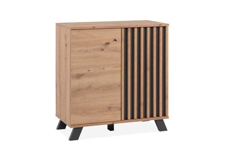 Kommode >Medan< (BxHxT: 80x85x40 cm) in Artisan Oak / Anthrazit