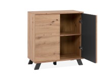 Kommode >Medan< (BxHxT: 80x85x40 cm) in Artisan Oak / Anthrazit