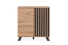 Kommode >Medan< (BxHxT: 80x85x40 cm) in Artisan Oak / Anthrazit