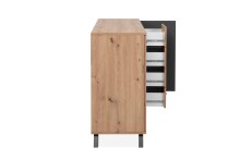 Sideboard >Medan< (BxHxT: 160x85x40 cm) in Artisan Oak / Anthrazit