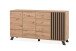 Sideboard >Medan< (BxHxT: 160x85x40 cm) in Artisan Oak / Anthrazit