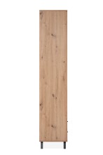 Standvitrine >Medan< (BxHxT: 92x198x40 cm) in Artisan Oak / Anthrazit