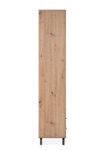 Standvitrine >Medan< (BxHxT: 92x198x40 cm) in Artisan Oak / Anthrazit