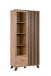 Standvitrine >Medan< (BxHxT: 92x198x40 cm) in Artisan Oak / Anthrazit