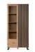 Standvitrine >Medan< (BxHxT: 92x198x40 cm) in Artisan Oak / Anthrazit