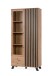 Standvitrine >Medan< (BxHxT: 92x198x40 cm) in Artisan Oak / Anthrazit
