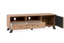 TV-Board >Medan< (BxHxT: 138x44x40 cm) in Artisan Oak / Anthrazit