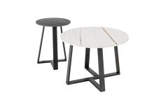 Wohnzimmertisch >Jason< (DxH: 70x45 cm) in Metall - 45 (H)