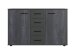 Kombikommode >KOPENHAGEN< (BxHxT: 130x83x41 cm) in GRAPHIT + DIGI STEEL OPTIK