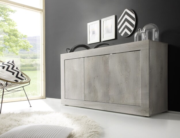 Sideboard >Belinda< (BxHxT: 160x86x43 cm) Holzstruktur Pinie Weiss