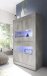 Vitrine >Belinda< (BxHxT: 102x162x43 cm) Holzstruktur Pinie Weiss