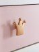 Kleiderschrank >CINDY2< (BxHxT: 95x199x58 cm) in WEISS + ABSETZUNGEN ROSE